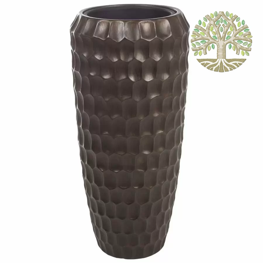 Кашпо "Pab-coal Cells Vase" (полистоун), D34хH97 см, с тех.горшком Бронзовый