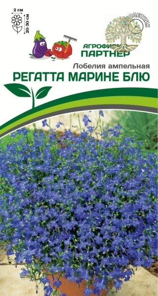 Лобелия ампельная РЕГАТТА МАРИНЕ БЛЮ ^(10шт в амп)