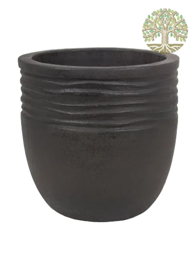 Кашпо «Stone jar» (терракота), D36xH36 см, Антрацитовый