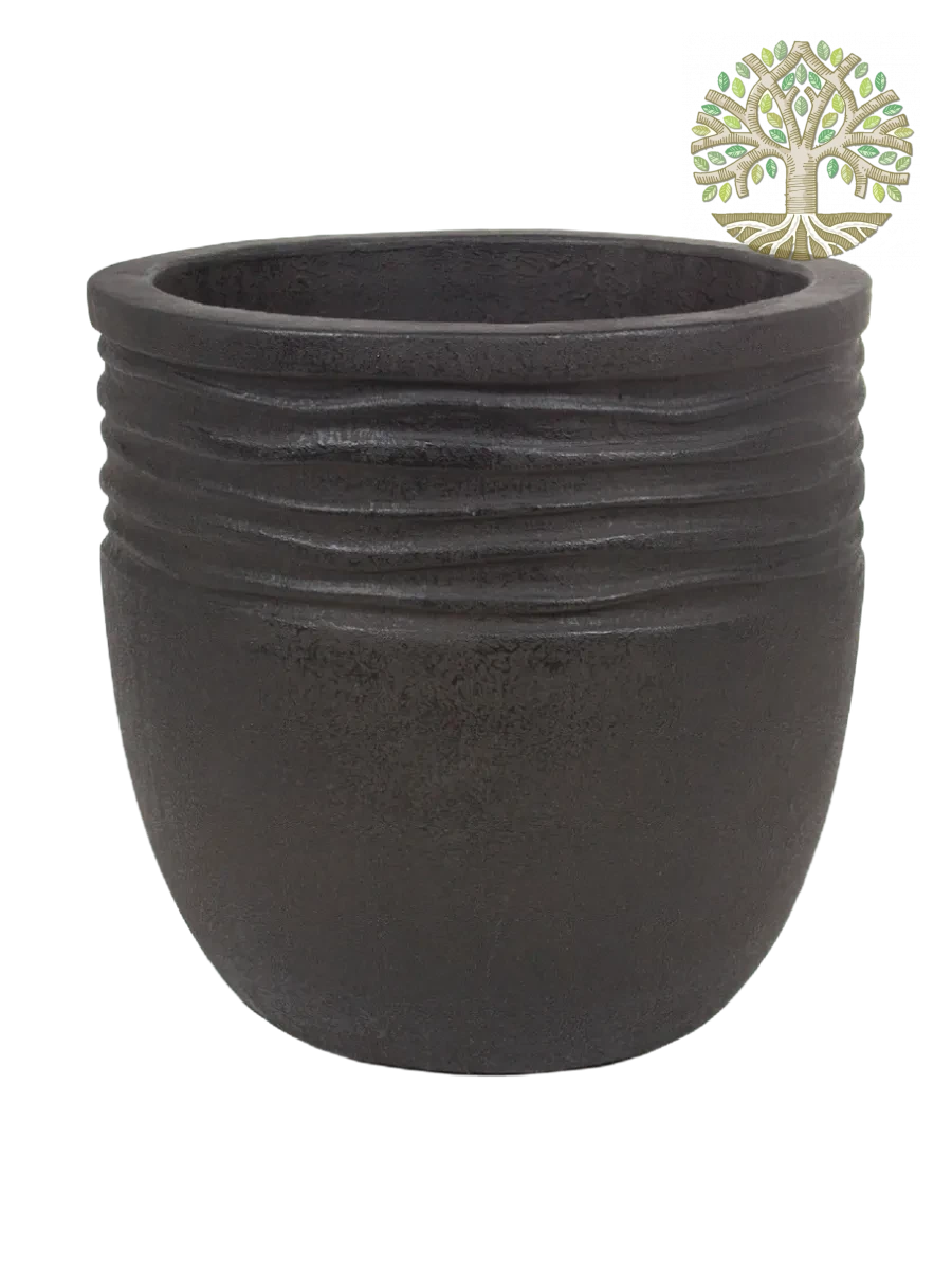 Кашпо «Stone jar» (терракота), D36xH36 см, Антрацитовый