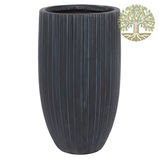 Кашпо «Stripes Vase» (GRC), D57xH93 см Темно-серый