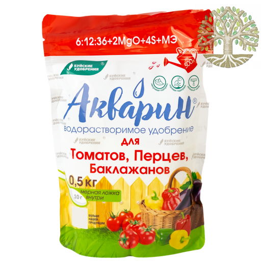 Удобрение Акварин для томатов, перцев и баклажанов 0.5кг