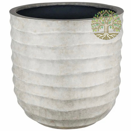 Кашпо Nobilis Marco «Horizontal Wave Antique brown Jar» (файкостоун)