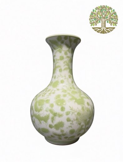 Ваза «Шинуазри Green» (керамика), Белый-зеленый