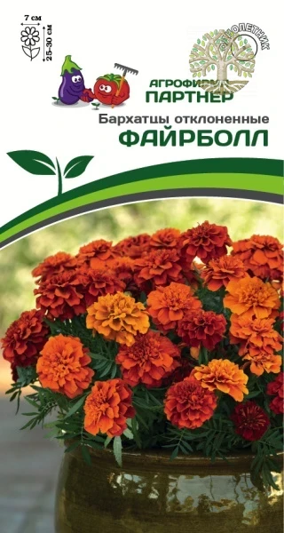 Бархатцы отклоненные ФАЙРБОЛЛ ^(10шт)